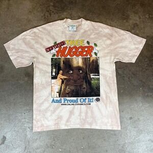 Online Ceramics Certified Tree Hugger Graphic T Shirt Mens Size Large Tie Dye